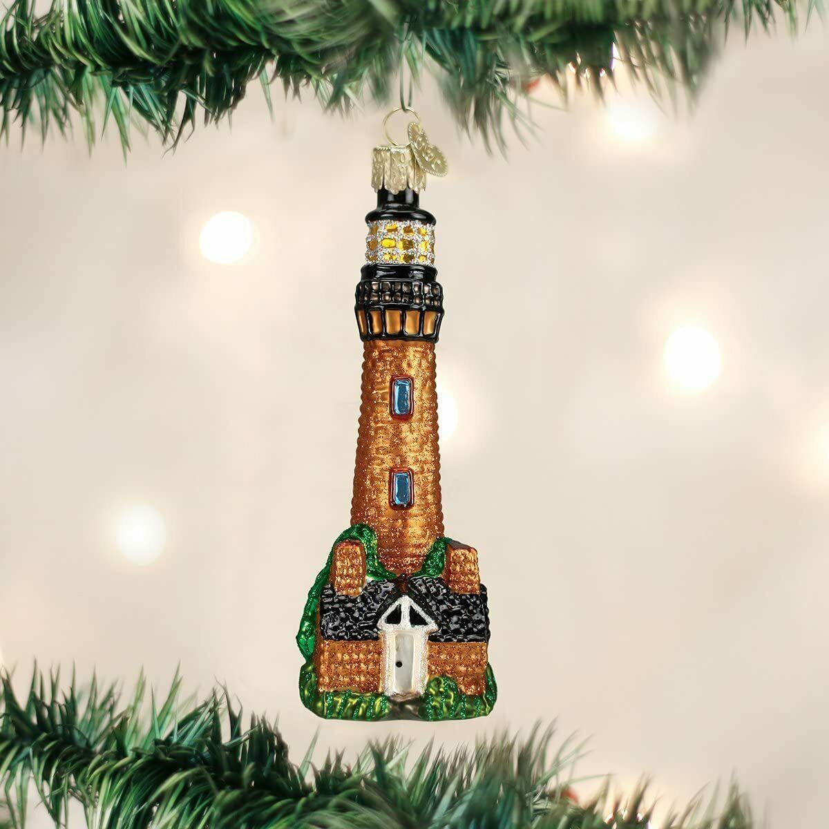 Primary image for OLD WORLD CHRISTMAS CURRITUCK LIGHTHOUSE GLASS CHRISTMAS ORNAMENT 20051