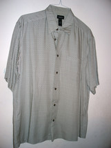 CLAIBORNE Men&#39;s Short-Sleeved PATTERNED Shirt - LARGE - 100% Rayon - EUC! - £15.72 GBP
