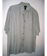 CLAIBORNE Men&#39;s Short-Sleeved PATTERNED Shirt - LARGE - 100% Rayon - EUC! - £15.67 GBP