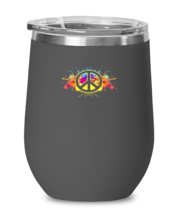 Wine Glass  Tumbler Stainless Steel Funny Peace Sign  - £25.76 GBP
