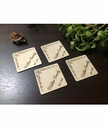 Wood coasters set of 4 / Personalized coasters / Housewarming Gift / Gif... - $799.65 MXN