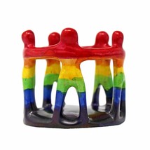 Circle Of Friends Painted Sculpture - 3-3.5-inch - Rainbow - £18.98 GBP