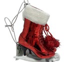 Midwest-CBK Glass Red Skates Ornament 4 Inch Repaired read - $3.86