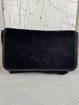Vintage Oscar De La Renta Black Cosmetic Bag Velvet Pouch - £18.51 GBP