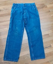 Carhartt Jeans Mens 34 X 30 Carpenter Dungaree Fit Blue Denim Pants Pain... - €13,32 EUR