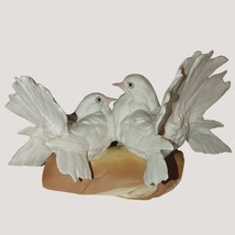 Capodimonte Doves Decorative Figurine Porcelain Italy White Birds Vintage - $183.03