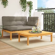 vidaXL 2 Piece Patio Pallet Sofa Set with Cushions Solid Wood Acacia - £313.26 GBP