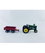 Lot Of 2 Ertl 1/64 Tractor - John Deere &amp; Red Wagon- Farm - $15.88