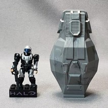 Halo Mega Bloks Construx Metallic Series ODST Drop Pod Silver UNSC Soldier - $20.79
