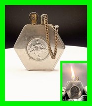 Antique Very Early Hexagon Trench Art Petrol Lighter 1917 Coin WWI Era - Working - £118.03 GBP