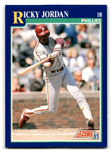 1991 Score #15 Ricky Jordan EX/NM Phillies UER ID:70093 - $1.67