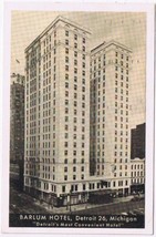 Postcard Barlum Hotel Cadillac Square Detroit Michigan - $3.95