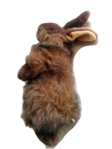 Carlton Cards Easter Bunny Rabbit Plush 13&quot; Mohair Brown Stuffed Animal - £14.06 GBP