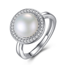 Fresh Water Pearl S925 Silver Open Ring FR0002 - £9.88 GBP