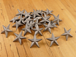 20 Star Nails LARGE 3 1/2&quot; Inch Raw Tacks Rustic Western Clavo Flag Cast... - $48.99