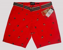 Raw Yarn PUG Dogs Wearing Caps ($$$) &amp; Glasses Red Mens Shorts w/Belt $6... - $39.99