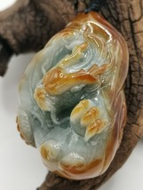Icy Ice Yellow &amp; Green 100% Burma Jadeite Jade Dragon Pendant # 260.85 carat # - £3,044.92 GBP