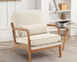 Mid Century Modern Accent Chair Arm Chairs For Living Room With Lumbar P... - $276.99