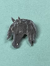 Vintage Flat Silvertone Horse Head Pin Brooch – 1.25 x 1 and 1/8th’s inches – VE - £9.00 GBP