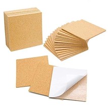 36 Pcs Self-Adhesive Cork Sheets 4&quot;X 4&quot; For Diy Coasters, Cork Board Squares, Co - £11.85 GBP