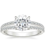 0.40 Ct Round Cut Diamond Wedding Engagement Ring 14k White Gold Finish - £75.13 GBP