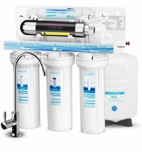 Geekpure 6 Stage Reverse Osmosis RO Drinking Water Filter System with UV... - $148.22