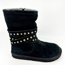 UGG Clovis Black Studded Womens Suede Sheepskin Short Boots 3329W ESP - £75.88 GBP