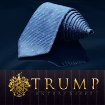 Donald Trump Signature Collection Necktie Gray Purple Silver Geometric Silk - $101.20