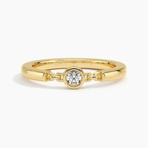 Kiara floating round diamond chain Ring for Women / Solid Gold Band /Rin... - $134.14 CAD