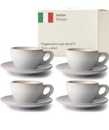 KIVY Cappuccino cups set of 4 [6oz] - Thick-walled Cups, Stonegrey  - $940.68 MXN