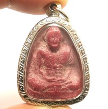 1953 Red Lp Puek Of Wat Kingkaew Salika Yant Thai Powerful Buddha Miracle Amulet - £65.73 GBP