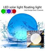 Solar Led Lights Inflatable, 14&quot; Floating Pool Lights Waterproof Color C... - £31.45 GBP