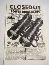 1979 Ad Black Eagle Power Binoculars, Foster Trent, Larchmont, N. Y. - £6.26 GBP