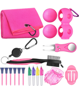 18 Pcs Pink Golf Accessories Kit, Include Golf Ball Marker, Golf Balls H... - $25.03