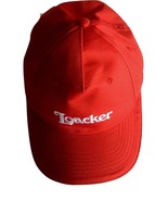 Loacker Wafers Rare Promotional Hat Adjustable 100% Cotton Red Trucker Cap - $40.54 CAD