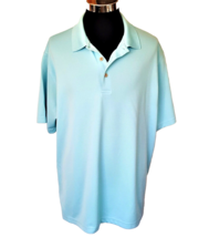 Cubavera Polo Shirt Men&#39;s Size 2X Light Blue Golf Polyester Casual Knit - £9.34 GBP