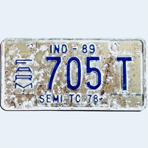 1989 United States Indiana Farm Semi Tractor License Plate 705 T - £13.23 GBP