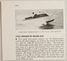 1951 Magazine Photo Inland Seas Harbormaster 23&#39; Boats Cleveland,OH - £6.80 GBP