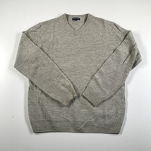 Biaggini Charles Vogele Sweater Mens Medium Heather Gray Wool Blend V Neck - $23.36