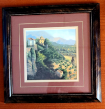 S. McGannon Signed Wine Vinyard Water Color Painting in 12 X 12 Frame - £27.52 GBP