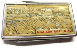 Niagara Falls New York Knife File Money Clip Stainless Steel Wallet Cred... - $34.64