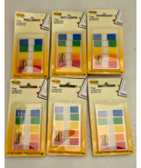 Lot of 6 3M Post-It Page Flags Labels Tags 100/5-Assorted Colors 1/2&quot;X1 ... - €41,41 EUR