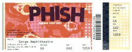Phish Untorn Concierto Ticket Stub Julio 12 2003 Gorge Amph. George, - £42.30 GBP
