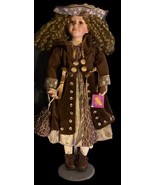 Vintage Dreams And Treasures Porcelain Doll With Stand, Hat, &amp; Purse  #3... - £44.12 GBP