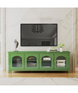 71-inch Stylish TV Cabinet TV Frame TV Stand Solid Wood Frame Antique Green - £322.80 GBP