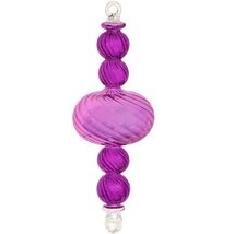 Purple Organic Luster Swirl Egyptian Glass Christmas Tree Ornament Made ... - $32.65