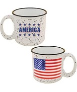 Eagle Emblems USA America Stone-Speckled 14oz Coffee Cup - $347.94 MXN