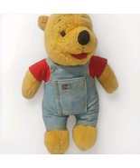 Winnie The Pooh Hidden Storybook Plush 13&quot; Denim Overalls Mattel Vintage... - $288.40 MXN