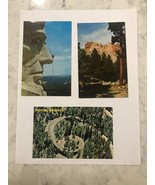 3 New Vtg South Dakota Postcards Mt. Rushmore, Lincoln’s Head &amp; Pigtail ... - $4.11 CAD