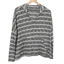 Out From Under Urban Outfitters grey white stripe plush lightweight hoodie small - £11.98 GBP